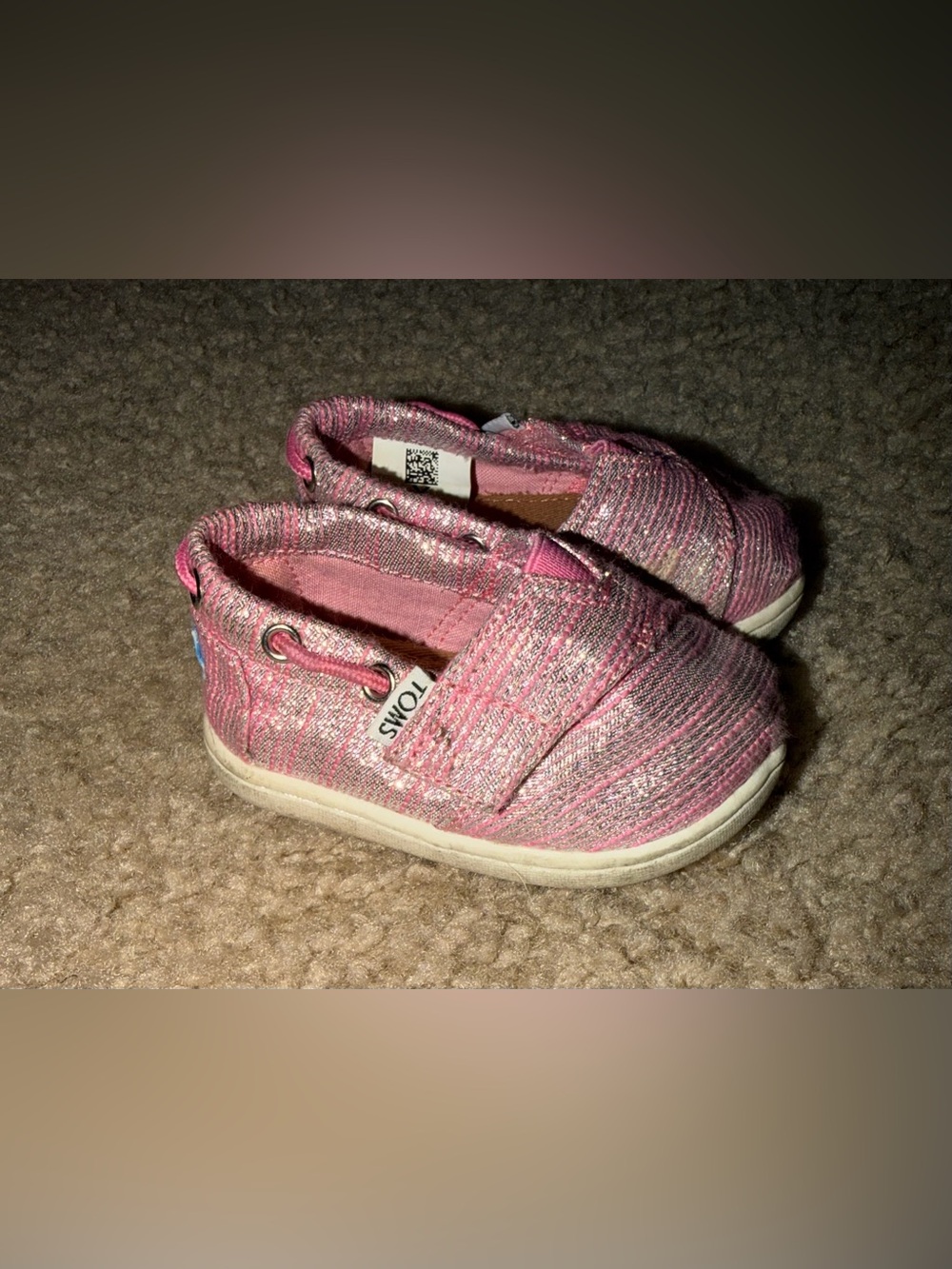 Toddler Girls TOMS Kids Pink Slip-On Shoes
